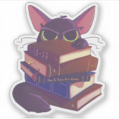 Gatos y Libros Sticker (Vorderseite)