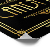 Gatsby Art Deco CANDY BAR Sign Print Poster (Ecke)