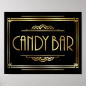 Gatsby Art Deco CANDY BAR Sign Print Poster (Vorne)