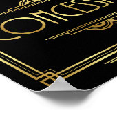Gatsby Art Deco CONCESSIONS Signieren Print Poster (Ecke)