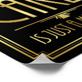 Gatsby Art Deco Ein PARTY OHNE CAKE signieren Poster (Ecke)