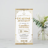 Gatsby Art Deco Einladung zum 20er-Ticket (Stehend Vorderseite)