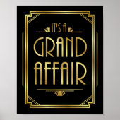 Gatsby Art Déco Es ist ein AFFAIR-Zeichen Poster (Vorne)