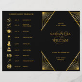 Gatsby Art Deco Faltding Wedding Timeline (Vorderseite)
