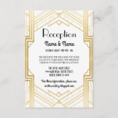 Gatsby Art Deco Gold Wedding Cards Begleitkarte (Vorderseite)
