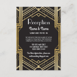 Gatsby Art Deco Gold Wedding Cards Einladung