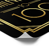 Gatsby Art Deco HAPPY HALFWAY BIS 100 Signieren Pr Poster (Ecke)