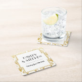 Gatsby Art Deco Hochzeitsfeier der 1920er Unterset Rechteckiger Pappuntersetzer (Vor Ort)