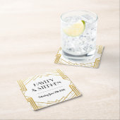 Gatsby Art Deco Hochzeitsfeier der 1920er Unterset Rechteckiger Pappuntersetzer (Vor Ort)