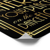 Gatsby Art Deco IHR PLATZ LIEGT AUF DEM TANZGESCHO Poster (Ecke)