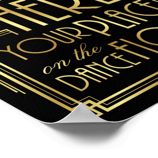 Gatsby Art Deco IHR PLATZ LIEGT AUF DEM TANZGESCHO Poster (Ecke)