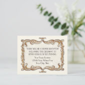 Gatsby Art Deco Jugendstil Imitate Golden Tulip Einladung (Stehend Vorderseite)