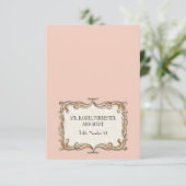 Gatsby Art Deco Jugendstil Imitate Golden Tulip Einladung (Stehend Vorderseite)