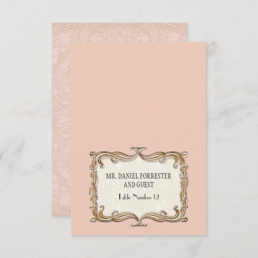 Gatsby Art Deco Jugendstil Imitate Golden Tulip Einladung (Vorne/Hinten)