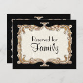 Gatsby Art Deco Jugendstil Imitate Golden Tulip Einladung (Vorne/Hinten)