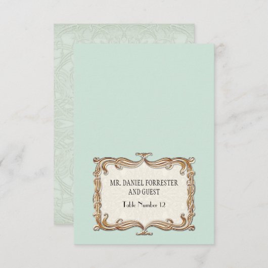 Gatsby Art Deco Jugendstil Imitate Golden Tulip Einladung (Vorne/Hinten)