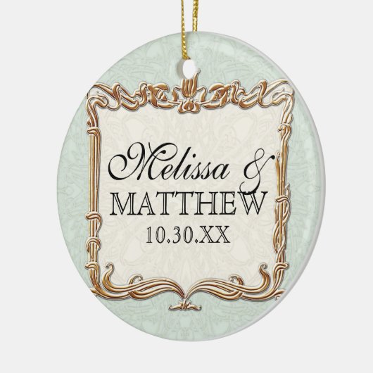 Gatsby Art Deco Jugendstil Imitate Golden Tulip Keramikornament (Links)