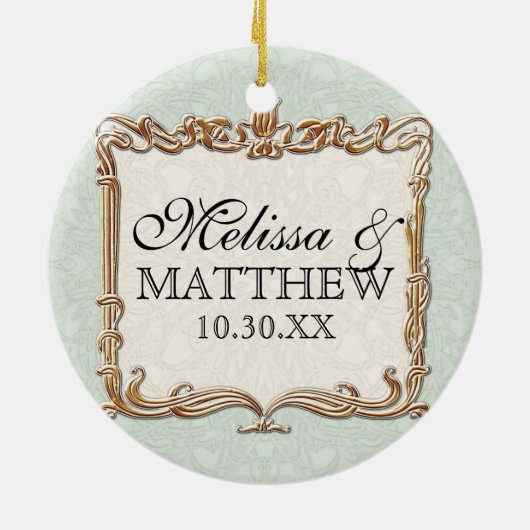 Gatsby Art Deco Jugendstil Imitate Golden Tulip Keramikornament (Hinten)