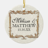 Gatsby Art Deco Jugendstil Imitate Golden Tulip Keramikornament (Vorne)