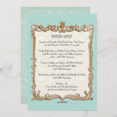 Gatsby Art Deco Jugendstil Imitate Golden Tulip Menükarte (Vorne/Hinten)