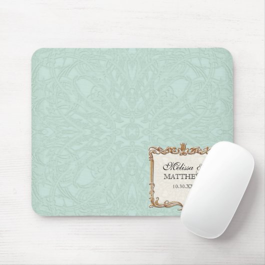 Gatsby Art Deco Jugendstil Imitate Golden Tulip Mousepad (Mit Mouse)