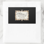 Gatsby Art Deco Jugendstil Imitate Golden Tulip Rechteckiger Aufkleber (Tasche)