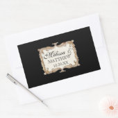 Gatsby Art Deco Jugendstil Imitate Golden Tulip Rechteckiger Aufkleber (Umschlag)