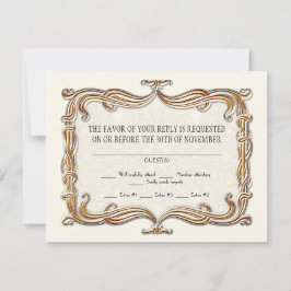 Gatsby Art Deco Jugendstil Imitate Golden Tulip RSVP Karte