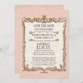 Gatsby Art Deco Jugendstil Imitate Golden Tulip Save The Date (Vorne/Hinten)