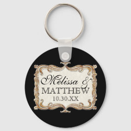 Gatsby Art Deco Jugendstil Imitate Golden Tulip Schlüsselanhänger