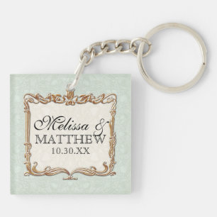 Gatsby Art Deco Jugendstil Imitate Golden Tulip Schlüsselanhänger