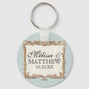 Gatsby Art Deco Jugendstil Imitate Golden Tulip Schlüsselanhänger