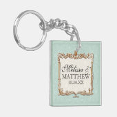 Gatsby Art Deco Jugendstil Imitate Golden Tulip Schlüsselanhänger (Vorderseite links)