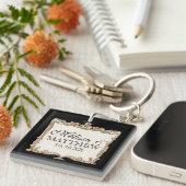 Gatsby Art Deco Jugendstil Imitate Golden Tulip Schlüsselanhänger (Vorderseite rechts)