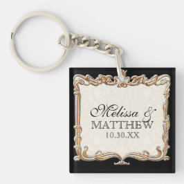 Gatsby Art Deco Jugendstil Imitate Golden Tulip Schlüsselanhänger