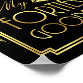 Gatsby Art Deco KISSING MEINE FORTIES GOODBYE-Sign Poster (Ecke)