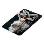 Gatsby Art Deco Lettering Foto Save the Date Magnet (Linke Seite)