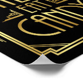 Gatsby Art Deco LIESS SIE EAT CANDY Sign Print Poster (Ecke)