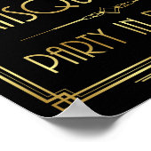 Gatsby Art Deco MASQUERADE signieren Poster (Ecke)