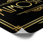 Gatsby Art Deco MIMOSA BAR Sign Print Poster (Ecke)