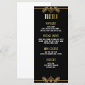 Gatsby, Art Deco, Mordrätsel, Menü Programm (Vorne/Hinten)