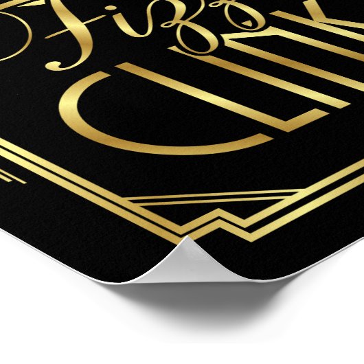 Gatsby Art Deco POP FIZZ CLINK Signatur Poster (Ecke)