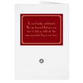 Gatsby Art Deco Red Wedding Program Mitteilungskar (Hinten)