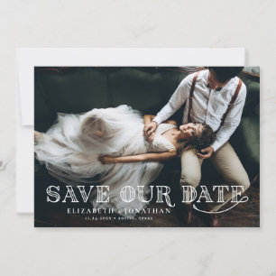 Gatsby Art Deco Schriftzug Überlagerungsfoto Save The Date