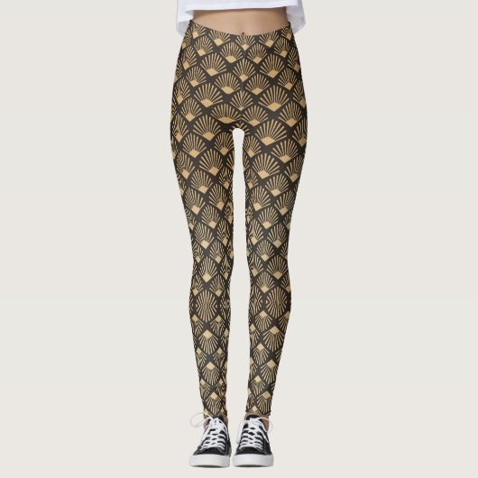 Gatsby Art Deco Style Leggings (Vorderseite)