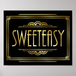 Gatsby Art Deco SWEETEASY Signature Print Poster