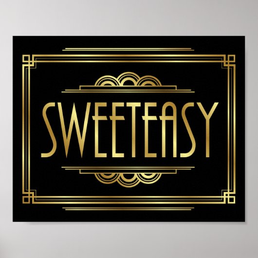 Gatsby Art Deco SWEETEASY Signature Print Poster (Vorne)