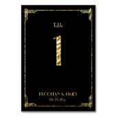 Gatsby Art Deco Tischnummer 1 (Vorderseite)