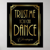 Gatsby Art Deco TRUST ME YOU CAN Dign Print Poster (Vorne)