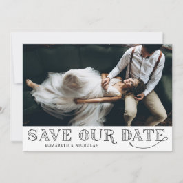Gatsby Art Deco Typografie Black Save the Date